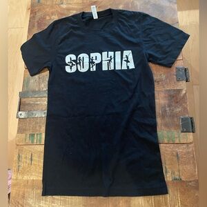 SOPHIA customized DANCE Bella Canvas Black T-Shirt